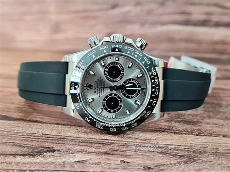 rolex daytona grey dial rubber strap|Meer.